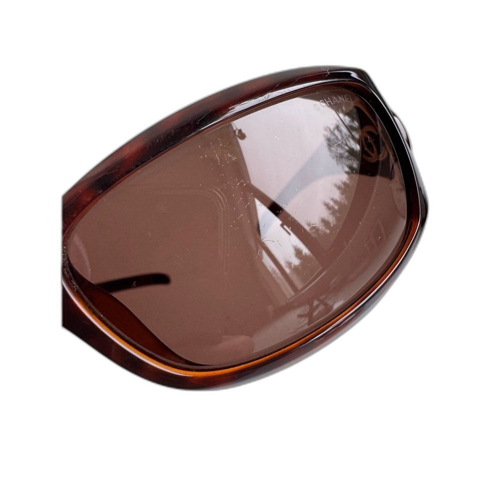 Vintage Y2K Chanel 6030 Tortoise CC Logo Sunglasses Brown Gold Logo Italy - Picture 13 of 16